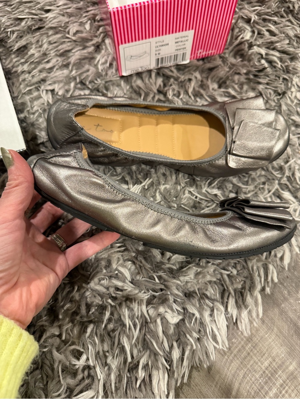 me too Pewter Metallic Lilyana Ballet Flats - Picture 5 of 13